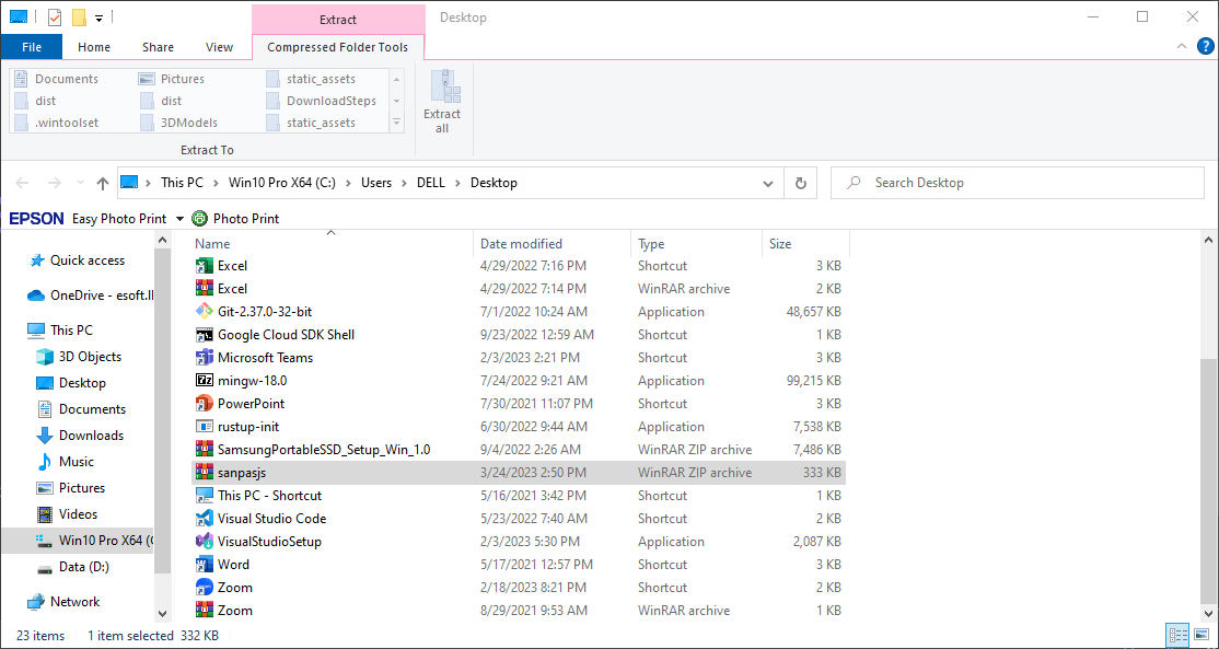 Open in file explorer
