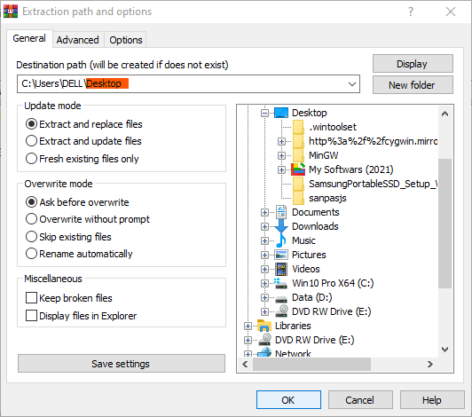 Correcting file path